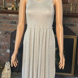 Kensie Gray Sparkly Sleeveless Sundress Midi